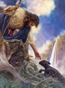 Jesus rescuing lamb
